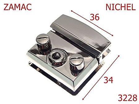 Inchizatori servieta - 3228/INCHIZATOARE POSETA-36X34-mm---nichel---12A11--