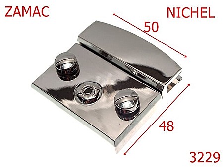 Inchizatori servieta - 3229/INCHIZATOARE POSETA-50X48-mm---nichel---14G13/12A14-12F2-12D6