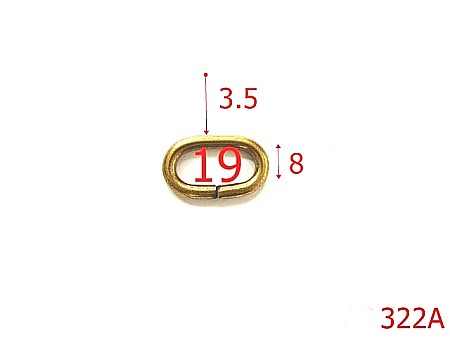 Inele ovale - 322A/INELE OVALE   19MM* 3.5 MM /ANTIK-19-mm-3.5-antic---3F6--C25