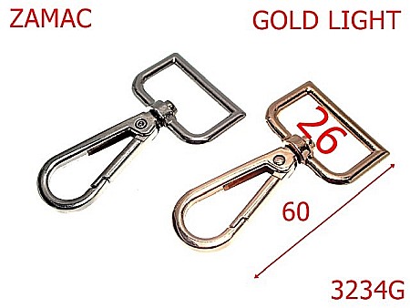 Carabine poseta - 3234G/CARABINA POSETA-26-mm---gold light---5H4-11A4-7I4--