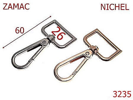 Carabine poseta - 3235/CARABINA POSETA-26-mm---nichel---5H4-5J5-11A4--