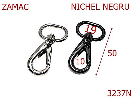 Carabine poseta - 3237N/CARABINA POSETA-19-mm---nichel negru--5B7-5G5---