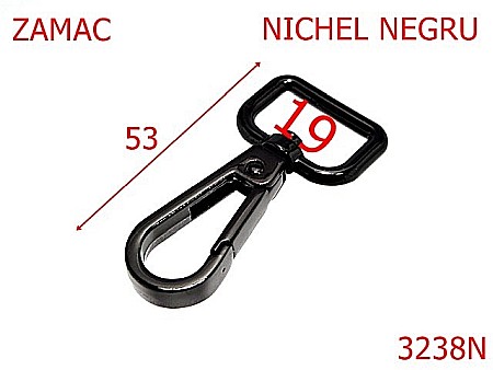 Carabine poseta - 3238N/CARABINA POSETA-19-mm---nichel negru--5i6-5j5-5E6/11A4--