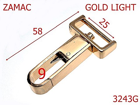 Carabine poseta - 3243G/CARABINA POSETA-25-mm---gold light--5F9-5A9-5F5--