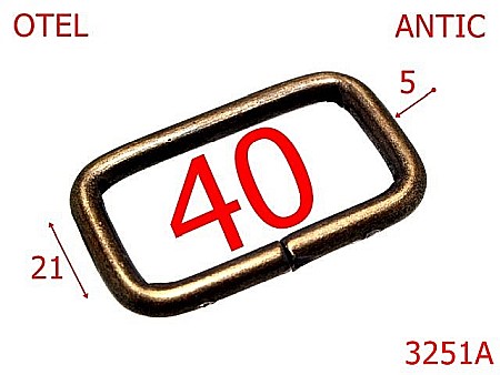 Inele dreptunghiulare - 3251A/INEL DREPTUNGHIULAR-40-mm-5-antic---3K5--