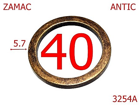 Inele rotunde - 3254A/INEL ROTUND-40-mm-5.7-antic---4K6-11A4--