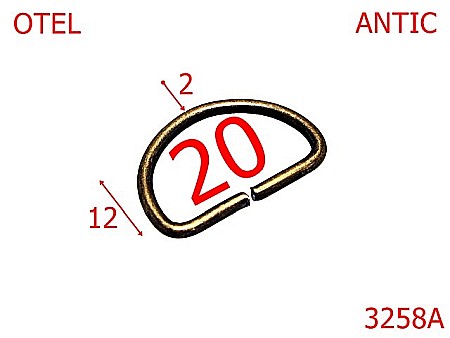 Inele D - 3258A/INEL D-20-mm-2-antic---2B4--