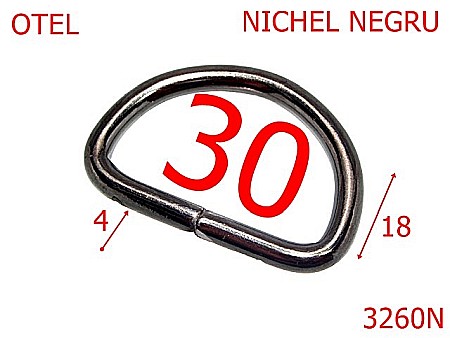 Inele D - 3260N/INEL D-30-mm-4-nichel negru---2B5-3J3--