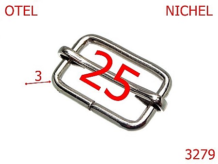 Catarame cu reglaj - 3279/CATARAMA CU REGLAJ-25-mm-3-nichel--1B8-1C3---