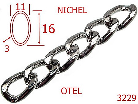 Lant poseta - 3299/LANT OTEL-11-mm-3-nichel---7I3--