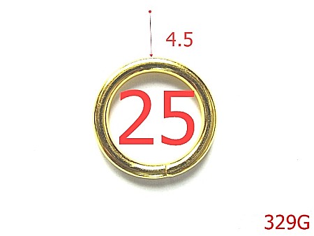 Inele rotunde - 329G/INEL O 25MM* 4.5MM GOLD-25-mm-4.5-gold-4c6-4.E.6---C27