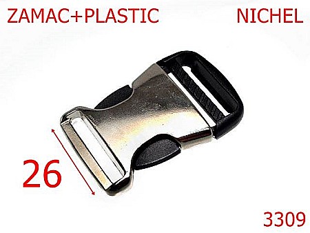 Plastice - 3309/TRIDENT METALIC+PLASTIC-26-mm---nichel---5j6/5J7--