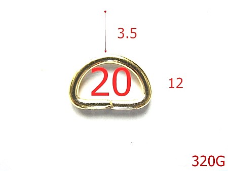 Inele D - 330G/INEL  2CM*3.5 MM GOLD-20-mm-3.5-gold---3F5--