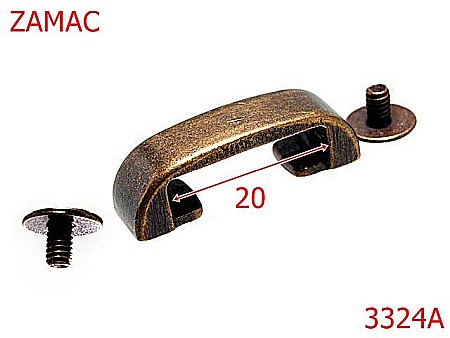 Sustinatori poseta - 3324A/TRECERE CURELUSA-20-mm---antic---11A3--