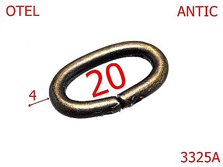 Inele ovale - 3325A/INEL OVAL-20-mm-4-antic---3G5--