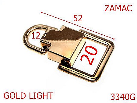 Sustinatori poseta - 3340G/SUSTINATOR MANER POSETA-20-mm---gold light---6C8/5C8/4L8--