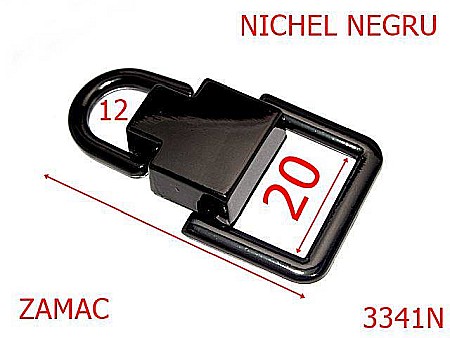 Sustinatori poseta - 3341N/SUSTINATOR MANER POSETA-20-mm---nichel negru---6C8/5C8 --