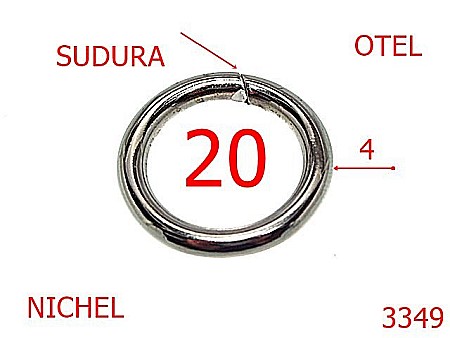 Inele sudate - 3349/INEL ROTUND SUDAT-20-mm-4-nichel--4B4---