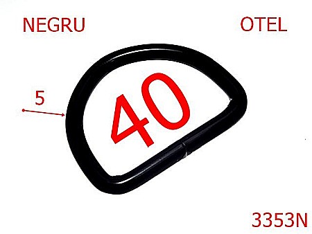 Inele D - 3353N/INEL  D MAROCHINARIE SAU INCALTAMINTE-40-mm-5-negru--9B25-9B27-9B26--