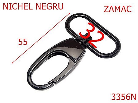Carabine poseta - 3356N/CARABINA POSETA-32-mm---nichel negru--3B3-5A7-5A6--
