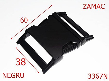 Tridenti - 3367N/TRIDENT ZAMAC 38 MM-38-mm---negru-----