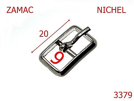 Catarame - 3379/CATARAMA  9 MM-9-mm---nichel---10B35--