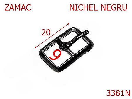 Catarame - 3381N/CATARAMA  9 MM-9-mm---nichel negru---9C36--