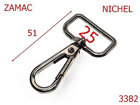 Carabine poseta - 3382/CARABINA 25mm-25-mm---nichel--5J6-5A6-5B5-5G3-5i6-5H3-5C8--