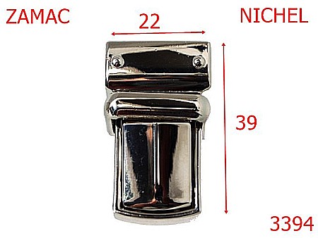 Inchizatori servieta - 3394/INCHIZATOR TIK TUK-22X39-mm---nichel-14F13--12J8--
