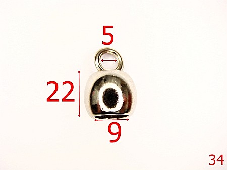 Clopotei poseta - 34/CLOPOTEL ORNAMENTAL -9-mm---nichel-----K26