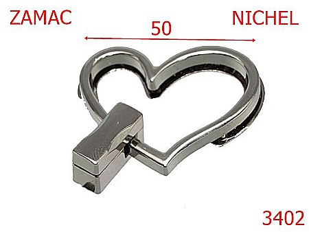 Inchizatori - 3402/INCHIZATOARE INIMIOARA-50-mm---nichel---12F3--