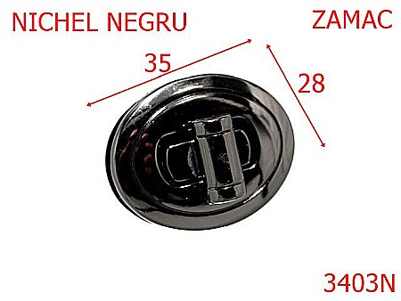 Inchizatori - 3403N/INCHIZATOARE OVALA-35X28-mm---nichel negru---14G10--
