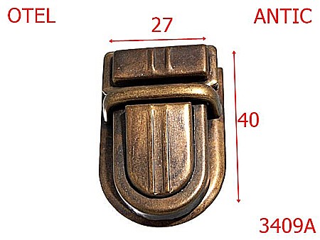 Inchizatori servieta - 3409A/INCHIZATOR TIK TUK-27X40-mm---antic---14K12--