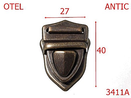 Inchizatori servieta - 3411A/INCHIZATOR TIK TUK-27X40-mm---antic---14K10--