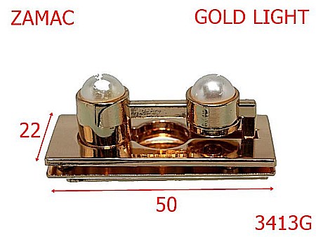 Inchizatori - 3413G/INCHIZATOARE POSETA-50X22-mm---gold light---14H10--