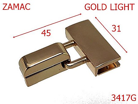 Inchizatori - 3417G/INCHIZATOARE POSETA-31X45-mm---gold light---14H11--