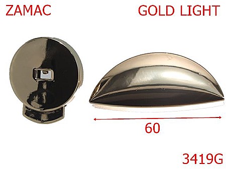 Inchizatori - 3419G/INCHIZATOARE OVALA-60-mm---gold light---14B13-4B13--