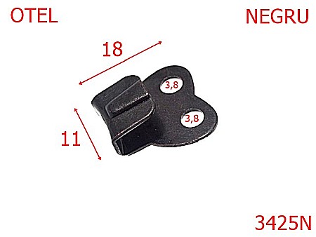 Accesorii metalice pentru marochinarie - 3425N/CARLIG BOCANC-11-mm---negru-15A1-15A3-4J8--