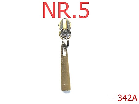 Cursori fermoar - 342A/CURSOR  NR  5  ANTIK -nr 5-mm---antic-----M27