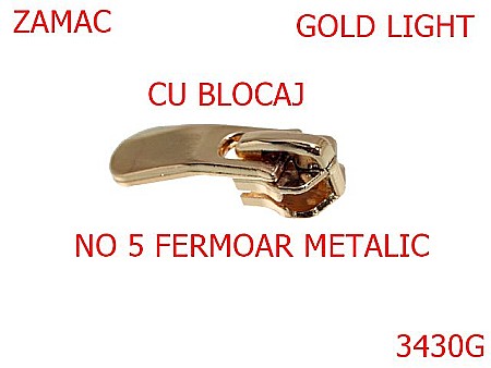 Cursori fermoar - 3430G/CURSOR PT FERMOAR METALIC-NO 5-mm---gold light-----