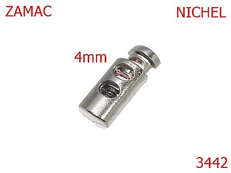 Accesorii confectii - 3442/BLOCATORI SNUR-4-mm---nichel-21B2----