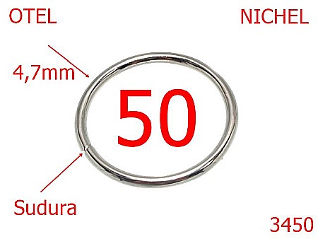 Inele sudate - 3450/INEL ROTUND SUDAT-50-mm-4.7-nichel-4L2-4E.2----
