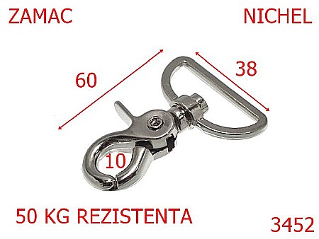 Carabine poseta - 3452/CARABINA 38 mm-50Kg-38-mm---nichel--5i10---
