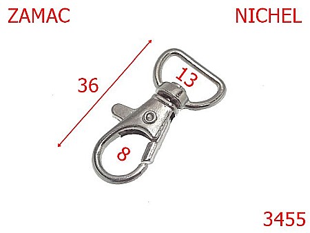 Carabine poseta - 3455/CARABINA POSETA-13-mm---nichel---5D4--