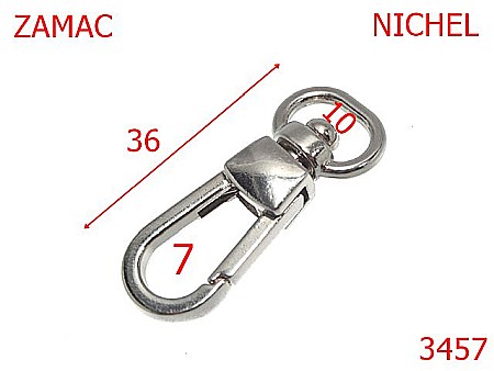 Carabine poseta - 3457/CARABINA POSETA-10-mm---nichel---5E2-5D2--