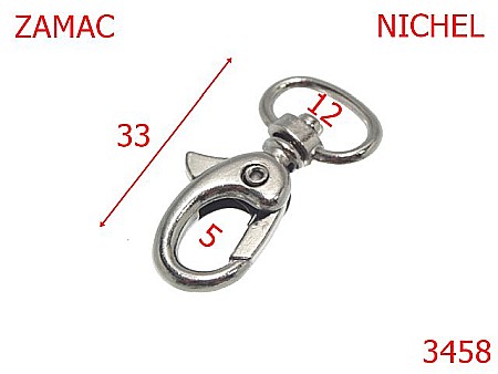 Carabine poseta - 3458/CARABINA POSETA-12-mm---nichel--5H9-5E3--
