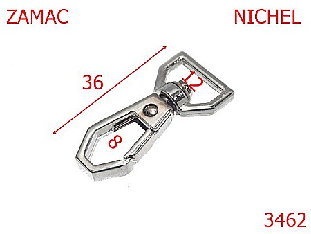 Carabine poseta - 3462/CARABINA POSETA-12-mm---nichel--5L10-5A8-2G3--