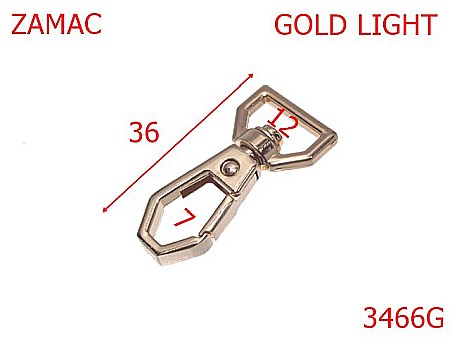 Carabine poseta - 3466G/CARABINA POSETA-12-mm---gold light--5B9-5A8-2G3--