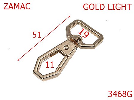 Carabine poseta - 3468G/CARABINA POSETA-19-mm---gold light--5B10-5A8-2G3--