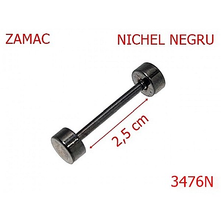 Galtere - 3476N/GALTERA 2 .5 CM-25-mm---nichel negru---7J6/4L4--